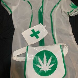 White and Green Costume Set